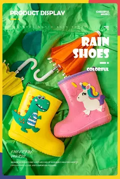 Crianças botas de chuva do bebê meninos menina eva antiderrapante ao ar livre dos desenhos animados dinossauro botas de chuva para crianças à prova dwaterproof água botas menina botas de chuva - loja online