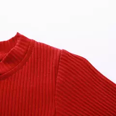 Conjunto de bodysuits de manga comprida e calças elásticas para bebé, com nervuras, xadrez, roupa sólida, infantil, recém-nascido, menina, menino, primavera, outono, 2 peças - comprar online
