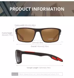 Óculos de sol ultra leves Kdeam retangulares para homens e mulheres, TAC polarizado, lente espessura, óculos de sol para condução, esportes, Cat.3, TR90, 1.1mm
