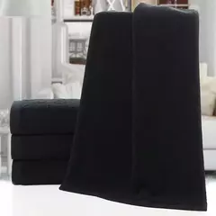 Imagem do Toalha de banho de algodão grande para adultos, Toalha grossa para chuveiro, Toalha de rosto preto, Home Bathroom Hotel e adultos