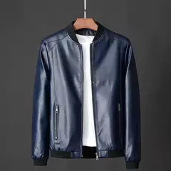 Jaqueta masculina de couro PU bombardeiro para motocicletas, jaqueta de beisebol, moda casual, plus size, 7XL, 2020, J410 - loja online