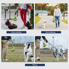 Sacos de cocô de cachorro mãos-livres clipe de tração corda saco de toalete dispensador de saco de cocô de cachorro titular suprimentos de limpeza suprimentos de gato na internet