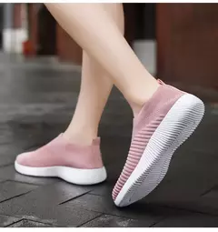 Tênis slip-on vulcanizados para mulheres, sapatos baixos, mocassins ambulantes, plus size 42, alta qualidade - Wolf Magazine