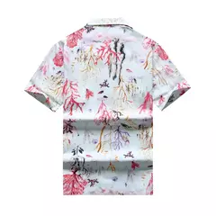 Imagem do Camisa havaiana de botão manga curta masculina, estampada em coqueiro, camisa Aloha, casual moda praia, plus size, verão, 5XL, 26 cores