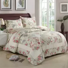 Coreano floral xadrez retalhos colcha para cama duplo algodão acolchoado conjunto capa de cama colcha verão fronhas artesanal