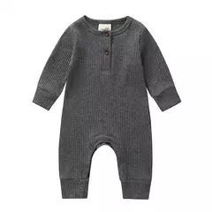 Romper de manga comprida unissex para bebê recém-nascido, cor sólida, roupas de algodão infantil, 3-18 meses, verão - comprar online