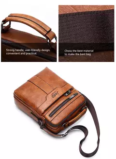 JEEP BULUO-Bolsas de Ombro Crossbody para Homens, Bolsa De Couro Dividido, Bolsa De Mensageiro De Negócios, Bolsa De Alta Qualidade, Moda Quente - Wolf Magazine