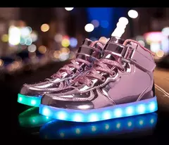 Tamanho 25-46 led sapatos com luzes brilhantes led chinelos para crianças & adulto feminino tenis para crianças meninos meninas sapatilhas luminosas - comprar online