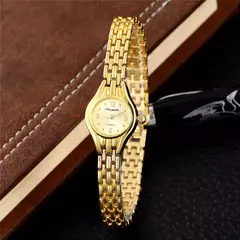 Simples elegante pequeno relógios femininos marca de luxo ouro relógios de pulso para senhoras relógios de quartzo para meninas montre femme - loja online