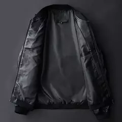 Jaqueta masculina de couro PU bombardeiro para motocicletas, jaqueta de beisebol, moda casual, plus size, 7XL, 2020, J410 - comprar online