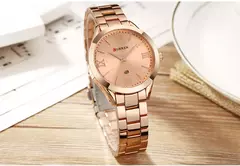 CURREN Relógio Dourado Feminino Relógio com Pulseira de Aço para Mulheres Relógio Feminino 9007 na internet