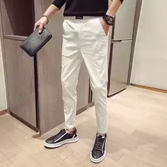 Imagem do Calças casuais coreanas para homens, vestido de negócios, vestido social e formal