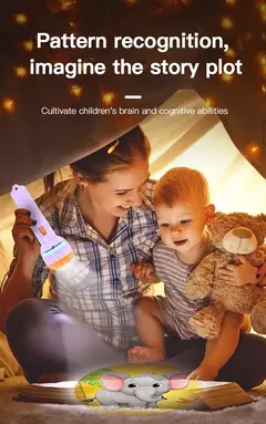 Imagem do Lanterna Projetor Lâmpada Brinquedo Bonito Desenho Animado Criatividade Brinquedo Lanterna Projetor Lâmpada Brinquedo Bebê Dormindo Livro de Histórias