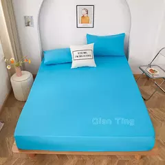 1piece 100% Polyeste Egyption Qualidade Cama Cabido Folha Só (sem fronhas) Banda Elástica Em torno da capa do Colchão Fácil Cuidado - Wolf Magazine