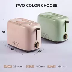 Torradeira elétrica dupla para forno, 220V, Mini torradeira, Torradeira para Sandwers, Waffle Maker, Condução de ar para aquecedores Pão, Waffle, Aquecedores