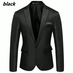 Imagem do Jaqueta de negócios casual slim fit masculina, blazer vestido, terno de casamento, coquetel, nova moda