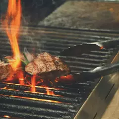 Imagem do Pinças de churrasco longas em aço inoxidável, alça antiderrapante, grampo de churrasco frito, braçadeira de pão de salada, ferramentas de cozinha, carne comida clip, 9 in, 12 in, 16 in