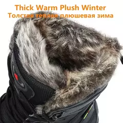 Botas de neve de pelúcia impermeáveis masculinas, tênis super quentes, tornozelo, botas ao ar livre do deserto, inverno - comprar online