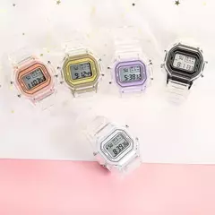 Luxo feminino rosa ouro silicone relógios moda feminina led relógio digital casual senhoras relógio eletrônico reloj mujer 2022 - loja online