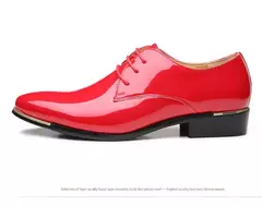 Sapato clássico de luxo masculino, Derby Gentleman, Honorável Sapatos Oxford, Vermelho, Branco, Vestido, Festa, 2023 - Wolf Magazine