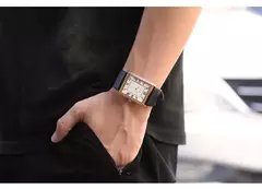 IBSO-Relógio ultrafino de quartzo com mostrador retangular masculino, estilo comercial de luxo, pulseira de couro genuíno, relógios de pulso impermeáveis, novos na internet