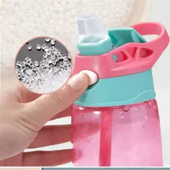 Bebê criativo dos desenhos animados alimentando copos com canudos, garrafas de água infantis, copos portáteis ao ar livre, à prova de vazamento, 480ml - comprar online