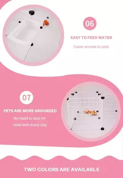 Imagem do Portátil resistente dobrável pet cercadinho, Cerca do exercício do cão com porta para o gato, filhote de cachorro, coelhos, ao ar livre, terno interior