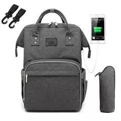 Bolsa de fraldas com grande capacidade para mamãe, mochila para bebê multifuncional, a prova d'água, para viagens, para cuidado da criança - Wolf Magazine