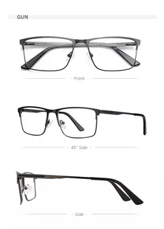 Imagem do ZENOTTIC 2024 Liga dos homens Titanium Ótico Eyeglass Frame Moda Homens Quadrados Óculos Ultra Light Metal Clássico Sobre o balcão Óculos BT2108
