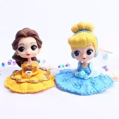 6 estilo Q Posket princesas figura Brinquedos Bonecas Tiana Branca de Neve Rapunzel Ariel Cinderela Belle Sereia Figuras de PVC brinquedos na internet