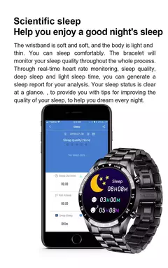 LIGE-Luxo Full Circle Touch Screen Smart Watch para Homens, Bluetooth Call, Faixa de Aço, Impermeável, Esportes, Fitness, Android, iOS - comprar online