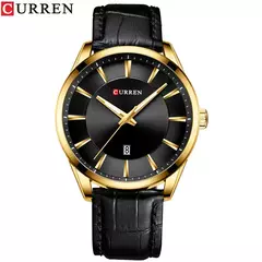 CURREN-Relógios masculinos de quartzo com pulseira de couro, marca de luxo superior, relógio de negócios, novo - loja online