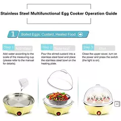 Fogão De Ovos Elétrico Rápido Multifuncional, Caldeira De 7 Ovos, Vapor, Auto-Off, Omelete Genérica, Utensílio De Cozinha, Ferramentas De Café Da Manhã