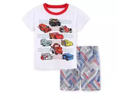 Conjunto de pijamas de manga curta infantil Pijamas de algodão, pijamas de carros, pijamas de verão, conjuntos de bebês meninos, meninas, crianças, novo - comprar online