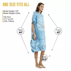 HOTMANGO-Toalha Poncho de Microfibra, Traje Surf Beach, Roupete de Banho com Capuz, Atividades Impermeáveis, Homens e Mulheres Adultos