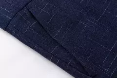 Imagem do Blazer colete calças masculinas terno de moda boutique xadrez casual negócios masculino noivo casamento smoking vestido 3 pçs ou 2 pcs conjunto smoking