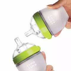 Garrafa de silicone para crianças, BPA Free Feeding Bottle para crianças, Verde e rosa, 5 oz e 8 oz, 2 pacotes na internet