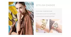 CURREN Relógio Dourado Feminino Relógio com Pulseira de Aço para Mulheres Relógio Feminino 9007 na internet