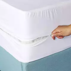 Totalmente fechado impermeável colchão capa com zíper, à prova de poeira, cabido folha para cama de casal, Twin, completa, rainha, rei, 6 lados - loja online