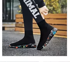 Grande número de alta superior peso leve masculino tênis meias dos homens tênis corrida sapatos femininos verão esportes esporte homem tênis azul B-524