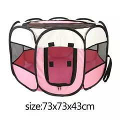 Barraca dobrável portátil para animais de estimação, 74*74*43cm, casa para cães, gaiola octogonal para gato, cercadinho, filhotes, canil, cerca, casa para cães ao ar livre - Wolf Magazine