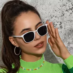 Imagem do Pequeno quadrado gradiente óculos de sol para mulheres, moldura retangular, uv400, y2k, colorido, hip hop shades, roxo, retro, feminino