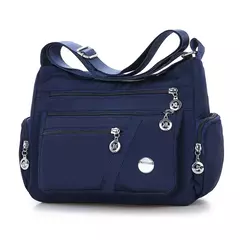 Bolsa mensageiro de ombro Oxford impermeável para mulheres, bolsas com zíper, pacote crossbody feminino casual, grande capacidade, viagem na internet