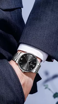 Relógio de quartzo impermeável de luxo masculino, relógios esportivos masculinos, relógio de pulso casual, data relógio, marca superior, 30m, 2024 - Wolf Magazine