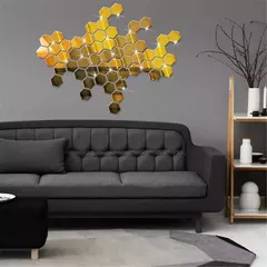 Hexagon 3D Espelho Adesivo de Parede, Sala Adesivos, Decoração do Quarto, Banheiro, Decoração de Casa, Vários tamanhos, DIY TV Fundo na internet
