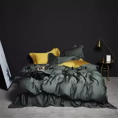 Lençol de hortelã 100% puro, conjunto de roupa de cama em seda verde, transparente, frete grátis - loja online