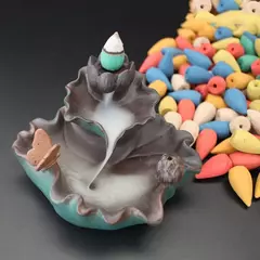 100 pces misturados cones de incenso usados para oud refluxo queimador de incenso cone cheiro mistura de incenso aromaterapia na internet