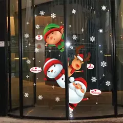 Decoração de Feliz Natal para casa, parede e janela adesivos ornamentos, guirlanda de ano novo, Noel Festoon, 2022, 2025 - Wolf Magazine