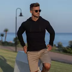 Imagem do Nova moda inverno camisola com capuz homens gola quente mens blusas slim fit pullover homens clássicos sweter homens malhas puxar homme