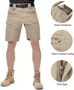 Imagem do Calções táticos de carga impermeável masculino, respirável, calça seca rápida, urbano militar, ao ar livre, Camo, Casual, verão